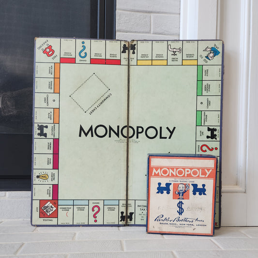 1937-39 Monopoly Blue Box Dual Patent Set