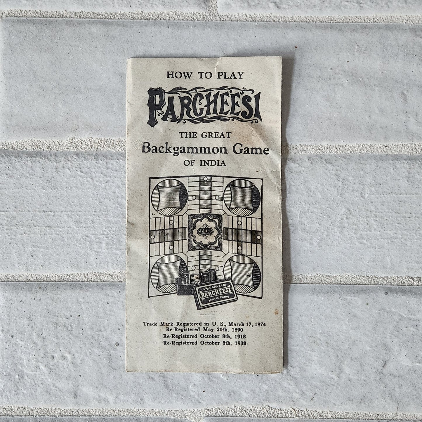 Display and Play 1942 Parcheesi Handmade Framed Board Game