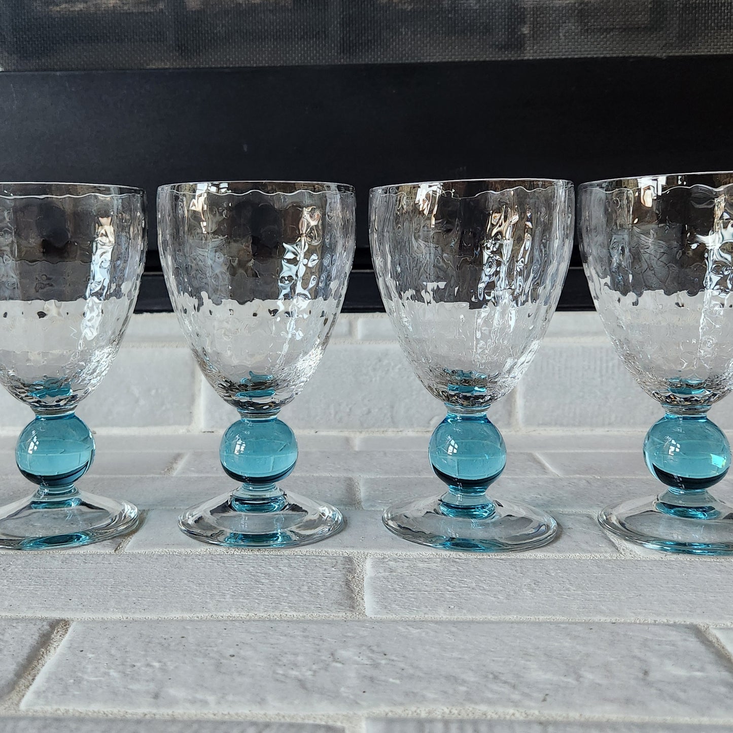 Rare Vintage Bryce Contour Cerulean Blue Block Optic Stem #869 Glasses