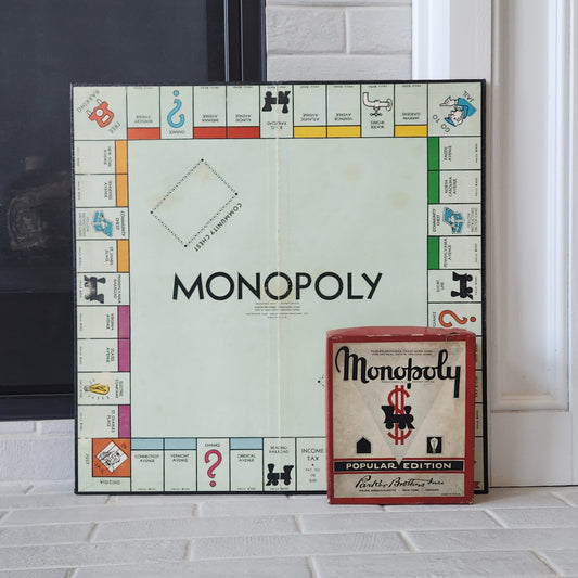 1953 Monopoly Popular Edition Red No Patent Set