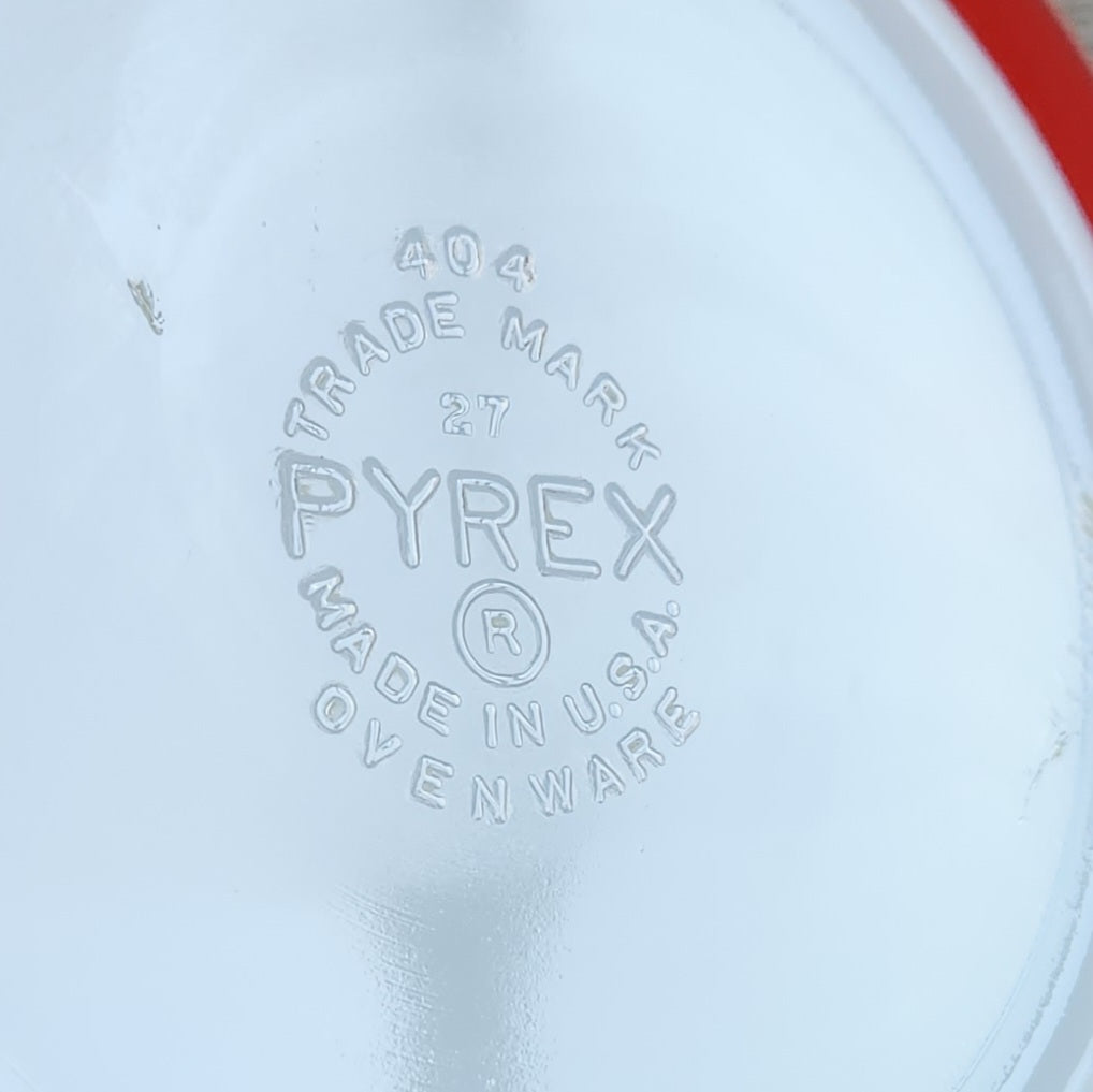 1949 Pyrex Red 4qt Open Stock Mixing Bowl