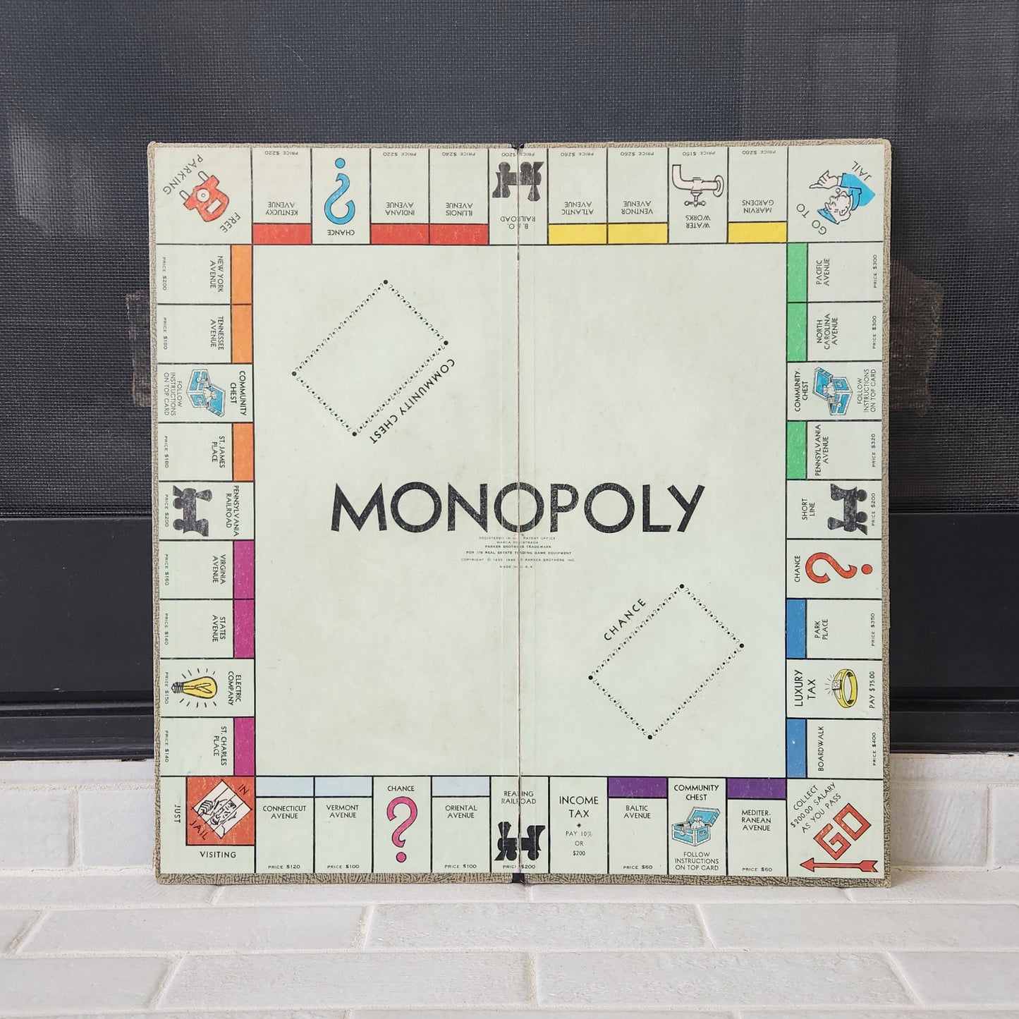 Set of 4 Vintage Monopoly Boards - Popular Diamond Blue Box