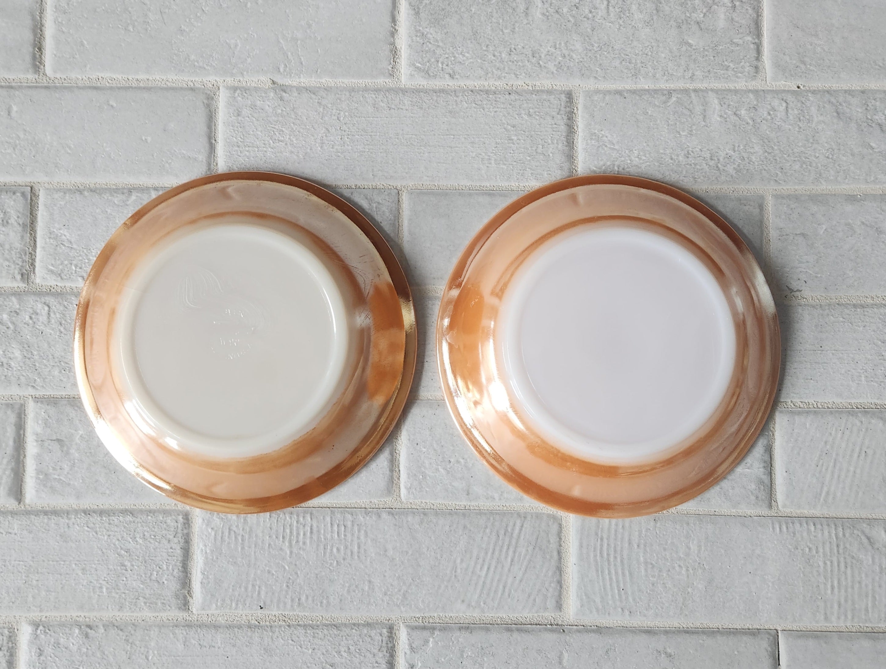 1950s Fire King Peach Lustre Laurel Leaf Dishes – Vintage Red