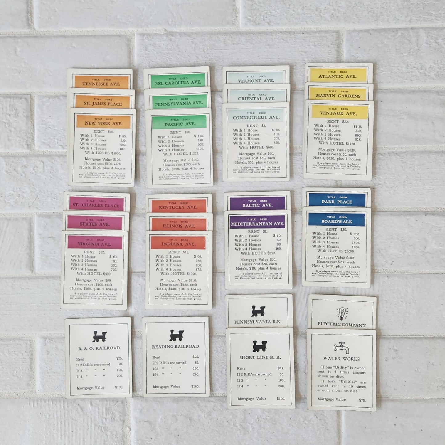 1937-39 Monopoly Blue Box Dual Patent Set