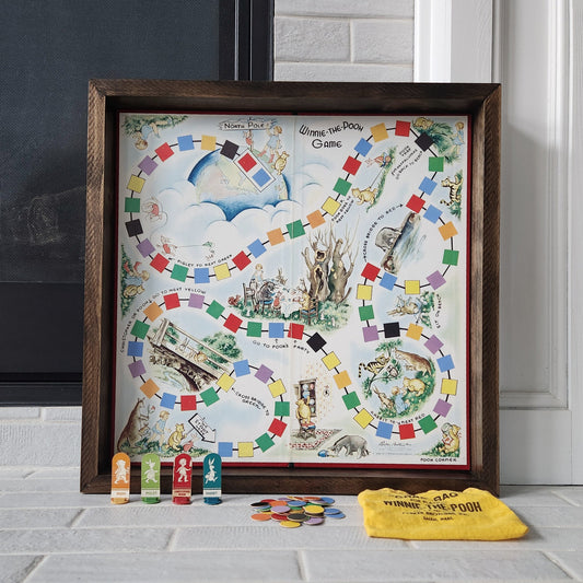 Display and Play 1959 Winnie The Pooh Handmade Framed Board Game