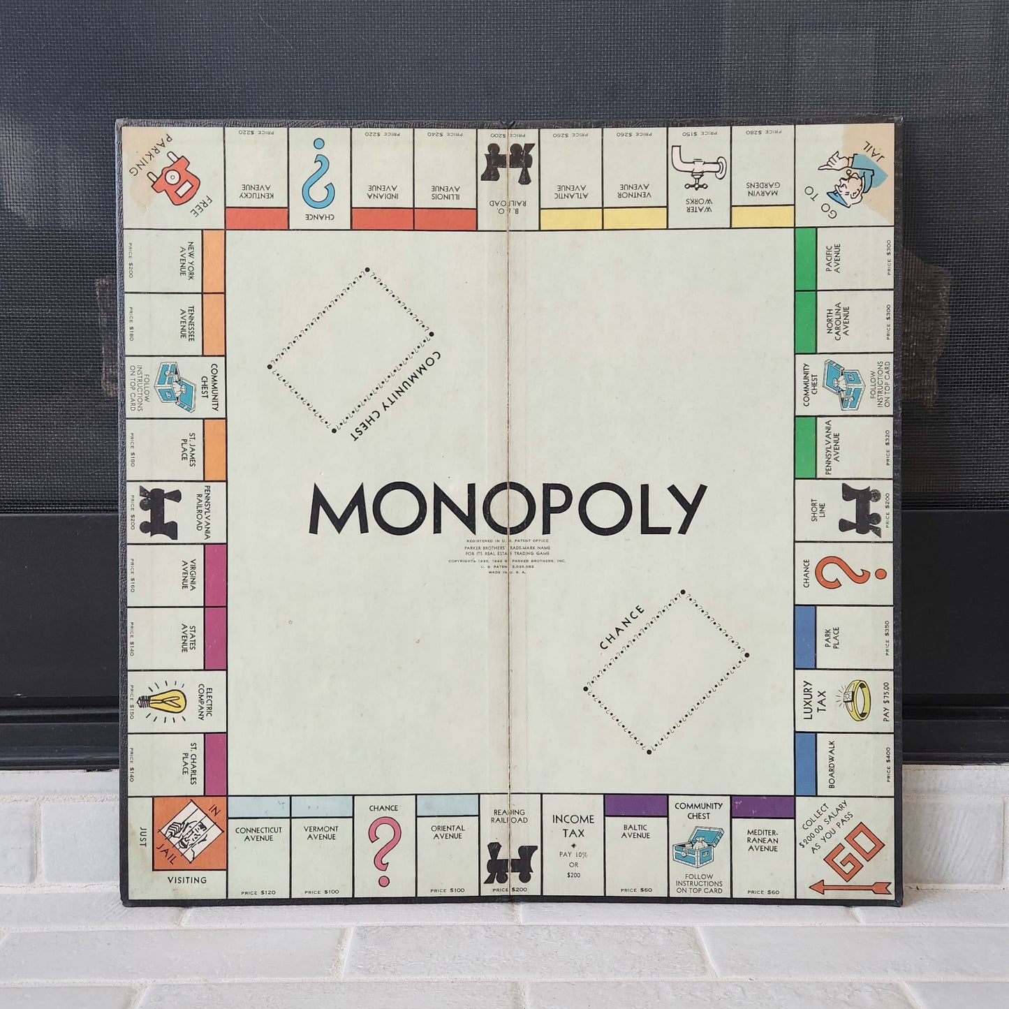 Set of 4 Vintage Monopoly Boards - Popular Blue Box