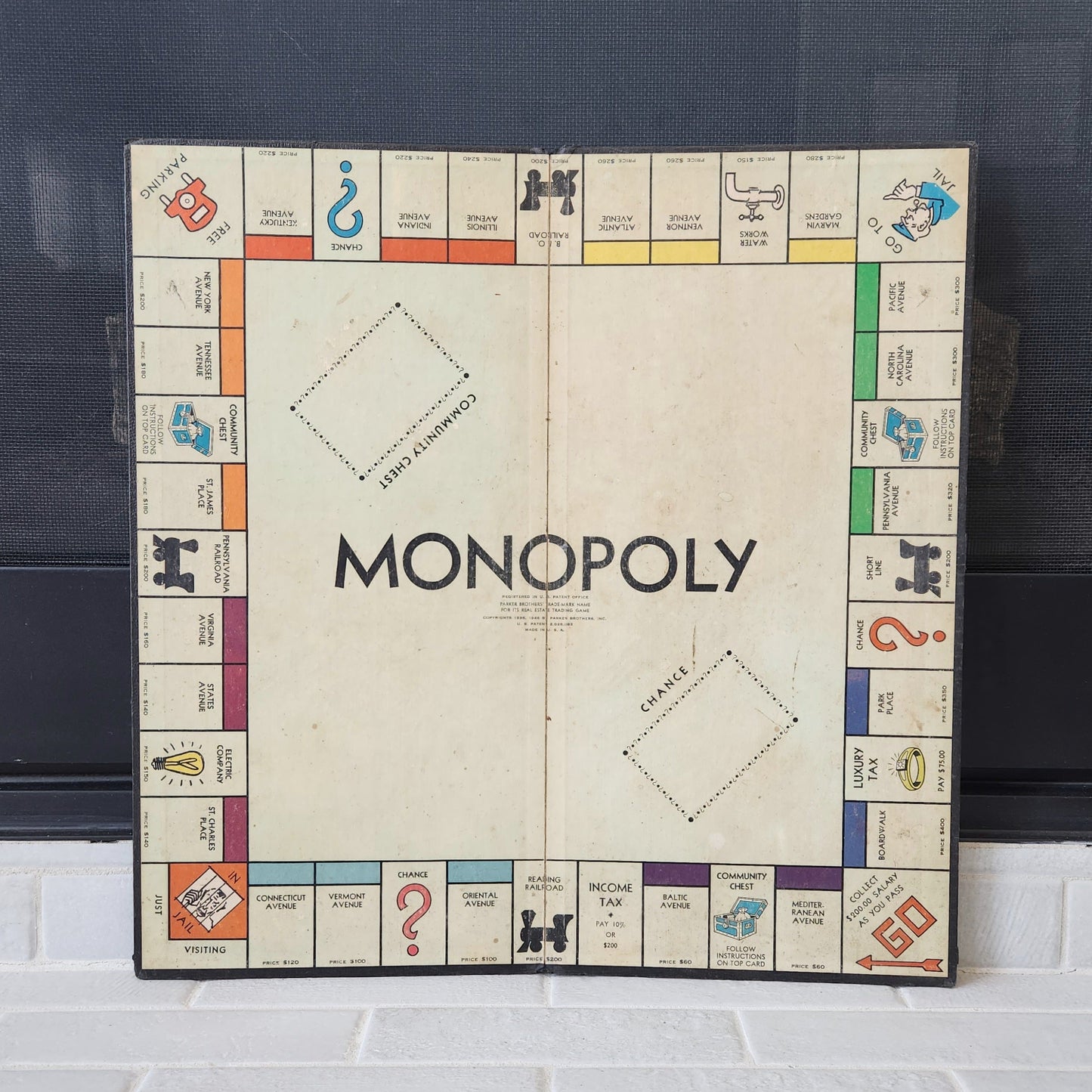 Set of 4 Vintage Monopoly Boards - Popular Diamond Blue Box