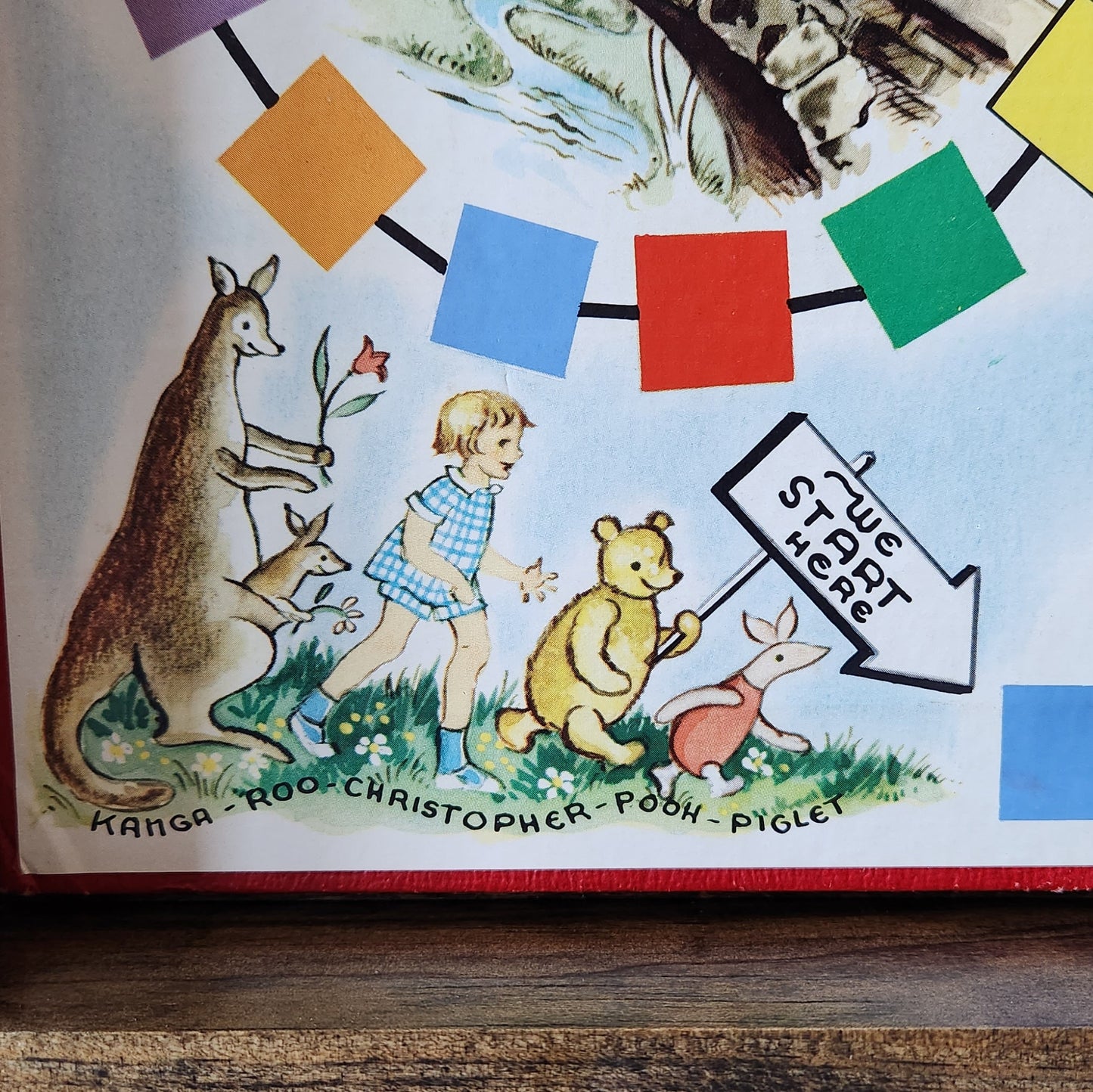 Display and Play 1959 Winnie The Pooh Handmade Framed Board Game