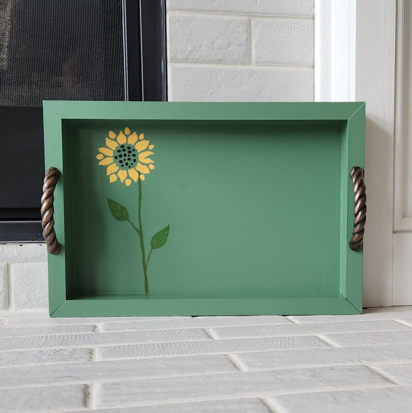 Sunflower Moss Green Serving Tray