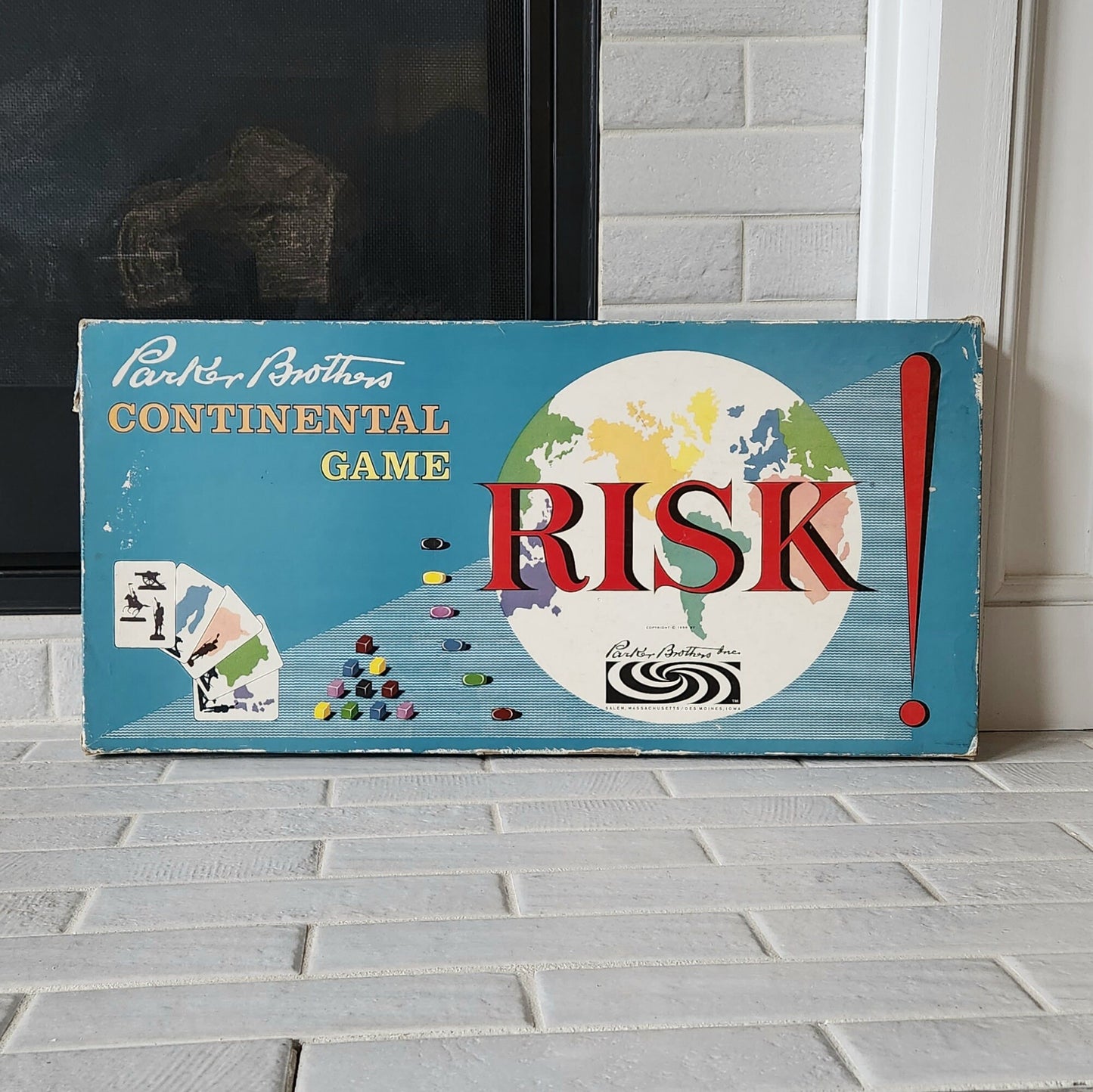 Display and Play 1963 RISK Handmade Framed Board Game